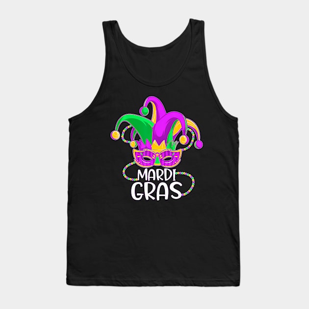 Mardi Gras 2024 Beads Men Women Boys Girl Kids Tank Top by huldap creative